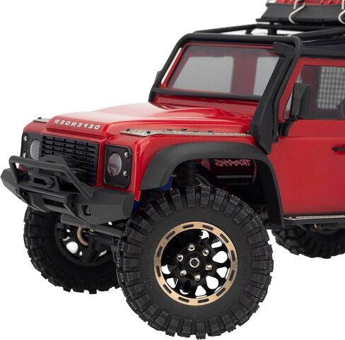 MEUS Racing 1.2 Brass Beadlock Wheels & Tire Set -4mm Offset/ET for Traxxas TRX4M Axial SCX24 AX24 FMS FCX24 Redcat Ascent-18 1/24 1/18 RC Crawler Car, 77g/pc (Style C) in Kuwait