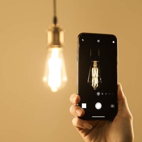 Leools Vintage Amber LED Edison Bulb Dimmable 12W, 100W Equivalent Antique Style Filament Light Bulbs,Amber Glass, Warm White 2500K, 1200LM, E26 Base, Decorative, 360 Degrees Beam Angle, Pack of 4. in Kuwait