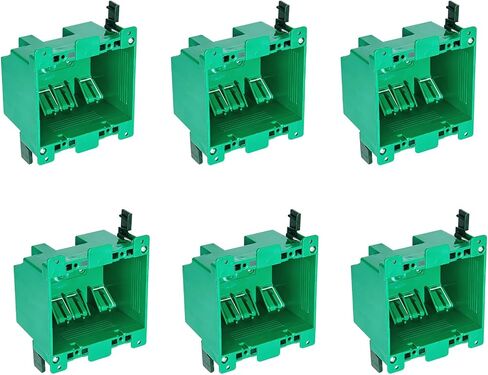6 Pack Electrical Outlet Box Old Work 1 Gang, Plastic Remodel Drywall Junction Boxes, UL Listed in Saudi Arabia