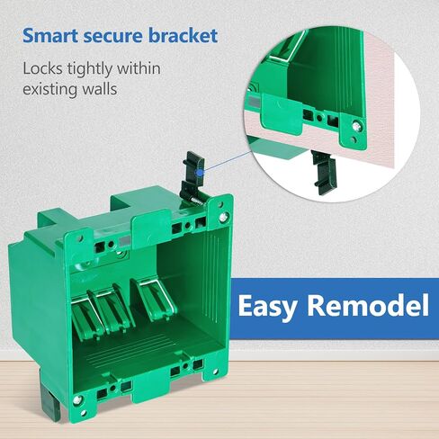 6 Pack Electrical Outlet Box Old Work 1 Gang, Plastic Remodel Drywall Junction Boxes, UL Listed in Saudi Arabia