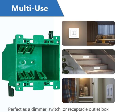6 Pack Electrical Outlet Box Old Work 1 Gang, Plastic Remodel Drywall Junction Boxes, UL Listed in Saudi Arabia