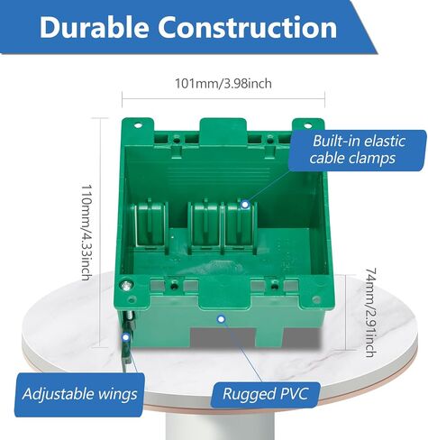 6 Pack Electrical Outlet Box Old Work 1 Gang, Plastic Remodel Drywall Junction Boxes, UL Listed in Saudi Arabia
