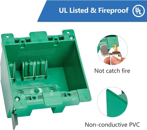 6 Pack Electrical Outlet Box Old Work 1 Gang, Plastic Remodel Drywall Junction Boxes, UL Listed in Saudi Arabia