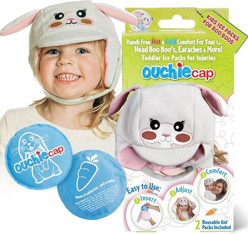 Kids Ice Packs for Boo Boos, Wearable Handsfree Kids Ice Packs Hot and Cold Pack. Toddler Ice Packs for Injuries Reusable Kids, Treats Bumps, Bruises, Fever & More. FSA/HSA Eligible in Saudi Arabia