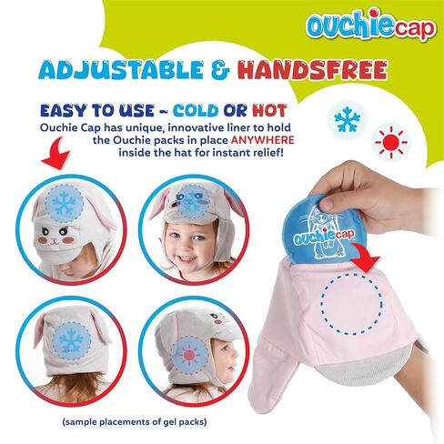Kids Ice Packs for Boo Boos, Wearable Handsfree Kids Ice Packs Hot and Cold Pack. Toddler Ice Packs for Injuries Reusable Kids, Treats Bumps, Bruises, Fever & More. FSA/HSA Eligible in Saudi Arabia