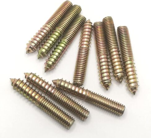 Hanger Bolt M10x60 Double Headed Bolt Self-Tapping Screw for Furniture 10Pcs in Saudi Arabia