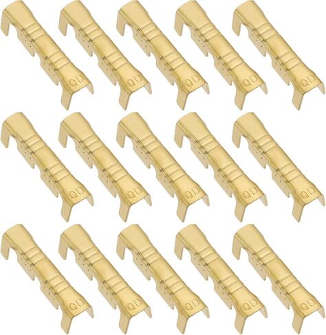 eMagTech 200Pcs Brass Crimp Electrical Connector Wire U-Shaped Terminal, U-Shaped Brass Crimp Terminal Connectors Suitable for Lines 0.5-1.5mm² in Saudi Arabia