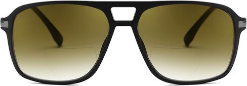 FEISEDY Aviator Bifocal Reading Sunglasses for Men Women Vintage Square Tinted Blue Light Blocking Readers B0181 in Saudi Arabia