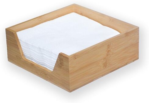 Bamboo Napkin Holder For Table 7.28" x 7.28" x 2.8" - Japanding Design, Multipurpose - Stylish Home Decor Napkin Organizer. in Saudi Arabia