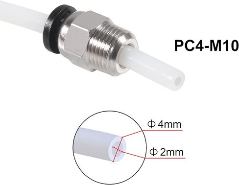 8 قطع PC4-M10 مناسبة بالهواء المضغوط لطابعات Creality Ender 3، وEnder 3 Pro، وEnder 3 V2، وEnder 5، وEnder 5 Pro، وCR-10، وCR-10S، وطابعات Bowden Extruder ثلاثية الأبعاد الأخرى in Saudi Arabia