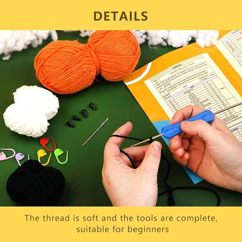 SOCNITC Beginner Crochet Kit Crochet Animal Kit and Knitting Starter Kit with instruction tutorials and video tutorials Peasy Yarn Hook Needle Accessories for Beginners and Lovers DIY in Kuwait