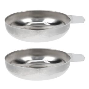 2pcs Stainless Steel Weighing Pan Weighing Pan Balance Weigh Plate Scale Replacement Tray Measuring Powder Plate Metal Powder Pans Jewelry Scale Tray Scale Pan Diamond Dial Mini
