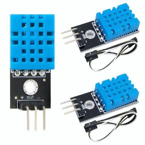 Btree 2Pcs DHT11 Temperature Humidity Sensor Module Digital Single Bus Electronic Blocks 3.3V-5V Humidity Measure 20%-95% Temperature Measure 0-122℉ Arduino UNO MEGA 2560 AVR PIC Raspberry Pi 2 3