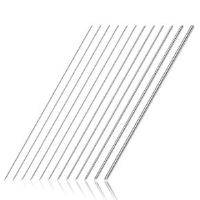 104Pcs 40cm Stainless Steel Spring Wire Assortment, 12 Sizes 0.3mm to 3mm Straight Full Hard Spring Steel Wire