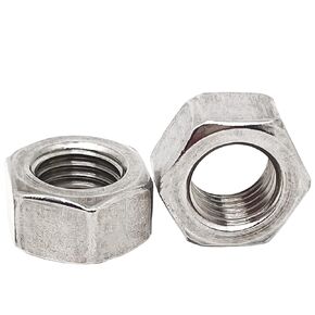 M12-1.75mm Pitch 304 Stainless Steel Left Hand Thread Hex Nuts - 5pcs