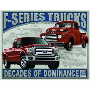 Signs 4 Fun SIGA78 Ford-F Series Trucks Metal Tin Sign, Blue