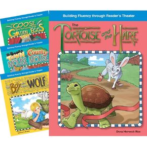 Teacher Created Materials - Reader's Theater: Fantastic Fables Set 1 - 4 Book Set - Grades 2-3 - Guided Reading Level E - Q