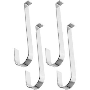 DOITOOL 4 pcs Hooks Stainless Siding Hanging for Steel Light Outdoor Vinyl Metal