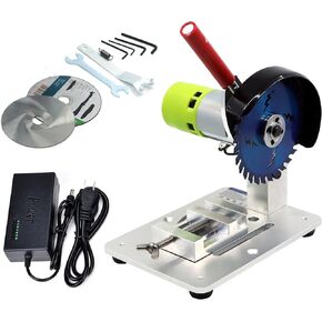 NovelLife Mini Miter Saw 4 inch Electric Cut-Off Chop Saw 775 Motor 105mm Circular Blade for DIY Model Crafts Hobby Metal Wood Plastic Compound Cutting Tool Upgraded