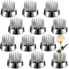 12 Pieces Flower Frog Holder Floral Round Flower Arranger Fixed Flower Pin Holder Tool Floral Arrangement Pin Holder Japanese Flower Holder for Flower Arrangement, Plant Fixation, Plant Decoration