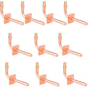 WHK 10 Packs 1/2 Inch Copper PEX Stub Out Pex-B Copper Stub Out Elbow with Wall Flange with Wall Flange 1/2" x 6"