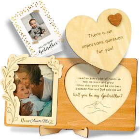 Will You Be My Godmother Proposal Gift - God Mother Proposal Gift, Godmother Picture Frame from Godchild, Fairy God Mom Proposal Card Puzzle