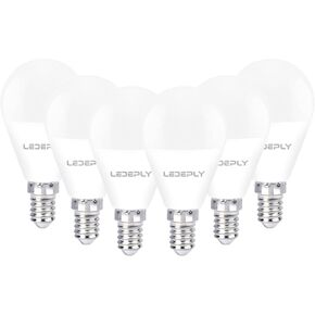 A15 Ceiling Fan Light Bulbs, Dimmable, E12 Base LED Bulb, 5.5W=40W, Warm White 2700K, 500 Lumen, LED Light Bulb, 6 Pack