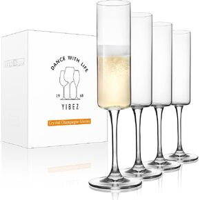 Champagne Flutes, Set of 2 Crystal Champagne Glasses, 9 OZ Prosecco Glasses, Housewarming/Wedding Gifts in Saudi Arabia