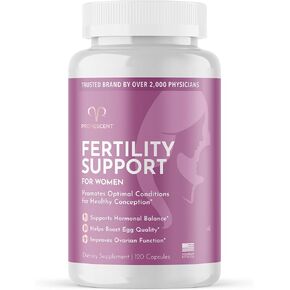 مكمل الخصوبة للنساء مع فيتامينات ما قبل الولادة - حمض الفوليك والحديد وفيتامين C وD وB6 وB12 والزنك والسيلينيوم والأشواغاندا لدعم الإباضة الصحية والحمل والحمل، 120 كبسولة in Kuwait