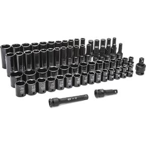 GEARWRENCH 65 Piece 1/2" Drive Standard/Deep SAE/Metric Master Impact Socket Set | 89095