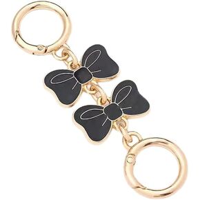 Anbys 2Pcs Bag Strap Extender Heart Shape Chain Strap Extender Replacement Accessory Bag Chain Straps Charms for Cross-Body Purse Handbag Supplies(Black)