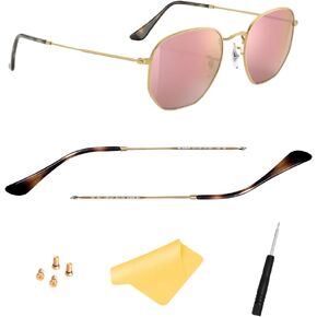Replacement Temple Arm,Temple Tips for Ray ban RB3447 RB3547N RB3548N RB3647N Sunglasses,with 4 Screws,1 Screwdriver.