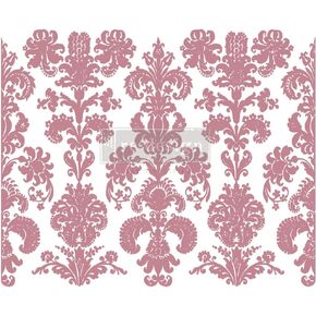 Redesign with Prima Decor Clear-Cling Stamps - Stamped Damask for Wall Paint Wall Art Furniture Decorative nightstand Bed Side Stand Large Vanity Table Set Makeup Vanity Dressing Table Computer Desk