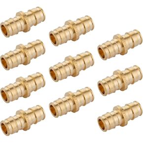 (Pack of 5) EFIELD Pex A Full Flow Expansion Brass Fitting 1/2"x 3/4" Reducing Coupling, F1960