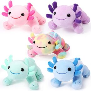 Libima 5 Pcs 12 Inch Axolotl Plush Toys Axolotl Stuffed Animal Plushies Pillow Doll Cute Soft Axolotl Toy Stuffed Axolotl for Birthdays Gift Home Decoration (Pink)