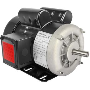 3HP Electric Motor, Farm Duty Single Phase Motor 3450RPM 208-230V 56 Frame 5/8" Shaft Diamater,1.88" Shaft Length, 60HZ CW/CCW TEFC 2 Pole
