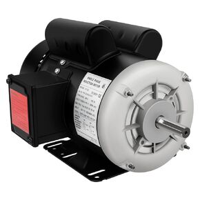 2 HP Electric Motor, Farm Duty Single Phase Motor 3450RPM 56 Frame, 5/8" Shaft Diameter, 1.88" Shaft Length,115/230V TEFC CW/CCW