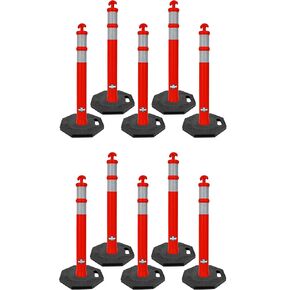 قاعدة مطاطية مثمنة بوزن 12 رطلًا لعمود التحديد المحمول، قاعدة فقط، مجموعة مكونة من 10 قطع - أسود in Kuwait