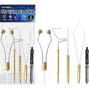 EUPHENG Fly Tying Tool Combo Fly Tying Accessories and Tools Kit, Fly Tying Bobbin Holder, Hair Stacker, Fly Tying Scissors or More in Kuwait