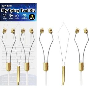 EUPHENG Fly Tying Tool Combo Fly Tying Accessories and Tools Kit, Fly Tying Bobbin Holder, Hair Stacker, Cutting Pliers, Fly Tying Scissors or More