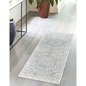Unique Loom Newport Collection Area Rug - Elms (Runner 2' 7" x 10' 2", Multi/Blue)