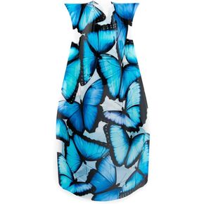 MODGY Expandable Flower Vase Plastic Decorative Modern Vases for Flowers Centerpieces Dining Table Decor Living Room Bathroom Wedding Office, Morpho Multi-Colors