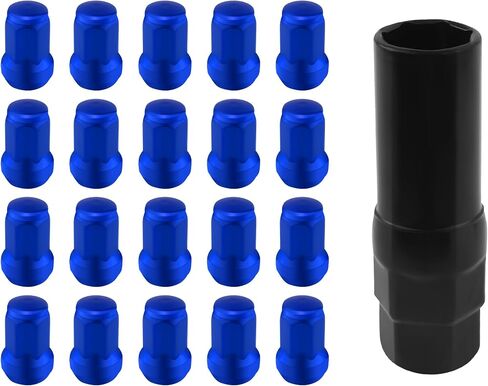 20PCS Lug Nuts Set Wheel Lug Nuts Replacement,M12x1.5 Lug Nuts with 7 Spline Lug Nut Key Secure Wheel,Wheel Lock Removal Kit Compatible with Chevrole,Ford,Toyota,Honda (Red) in Saudi Arabia