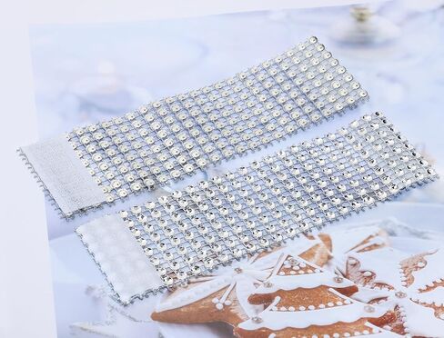 Napkin Rings Bulk Penta Angel 50pcs Adjustable Self Adhesive Tapes Rhinestone Napkin Holders for Rolling Tableware Wedding Christmas Graduation Party Table Decoration (Gold, 4×13cm) in Kuwait
