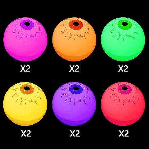 Anditoy 12 حزمة من أضواء مقلة العين للهالوين LED شموع للزينة الداخلية للهالوين ديكور المنزل للهالوين in Kuwait