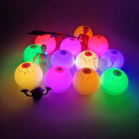 Anditoy 12 حزمة من أضواء مقلة العين للهالوين LED شموع للزينة الداخلية للهالوين ديكور المنزل للهالوين in Kuwait