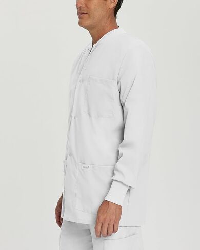 Landau Essentials Relaxed Fit 5-Pocket Snap-Front Scrub Jacket for Men 7551 in Saudi Arabia