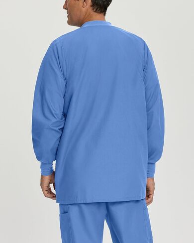 Landau Essentials Relaxed Fit 5-Pocket Snap-Front Scrub Jacket for Men 7551 in Saudi Arabia
