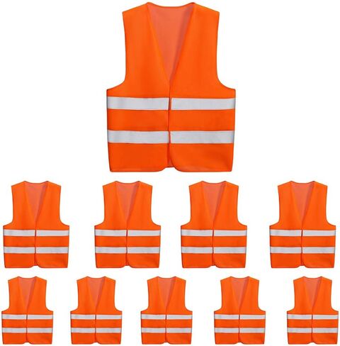 10 Pack Mount Marter Safety Reflective Vest for Outdoor Operator and Sportsmen in Saudi Arabia