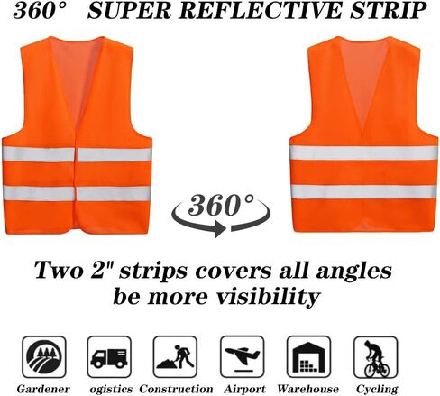 10 Pack Mount Marter Safety Reflective Vest for Outdoor Operator and Sportsmen in Saudi Arabia